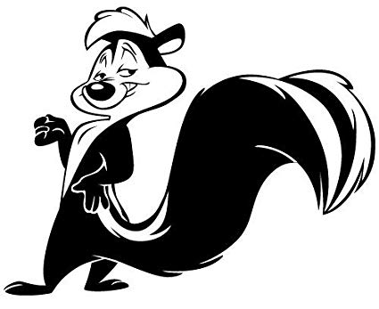 425x347 White Pepe Le Pew Decal Window New Sticker Automotive