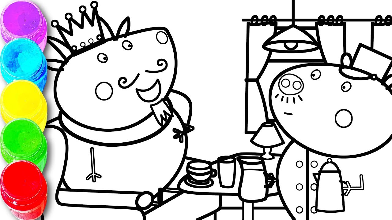 1280x720 Peppa Pig Drawing Painting Glitter Coloring Book Colors