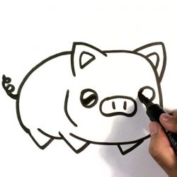 250x250 Pig Drawing Tutorial Peppa Easy Pencil Flying And Painting Guinea
