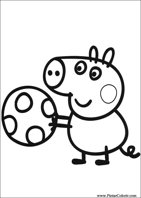 567x794 Drawings To Paint Colour Peppa Pig