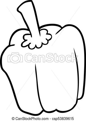 334x470 Line Drawing Of A Fresh Organic Pepper