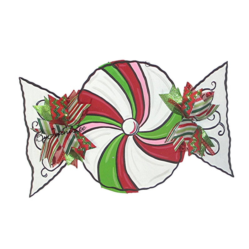 794x794 Peppermint Candy Wood Door Hanger Wreath Sign Sweet Christmas Etsy