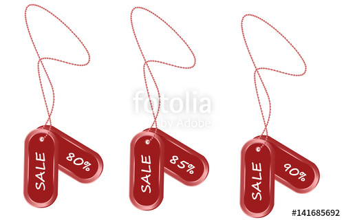 500x320 Vector Drawing Tags With Percentage Discount Stock Image