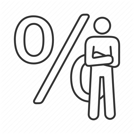 512x512 businessman, man, percent, percentage, person, pose, standing icon