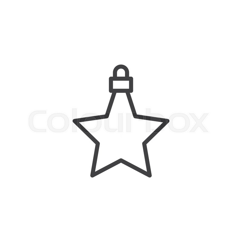 800x800 Christmas Star Outline Icon Linear Stock Vector Colourbox