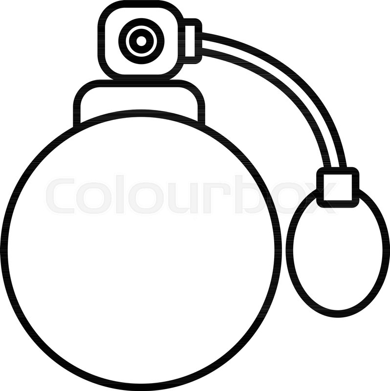 798x800 Retro Perfume Bottle Icon Outline Stock Vector Colourbox