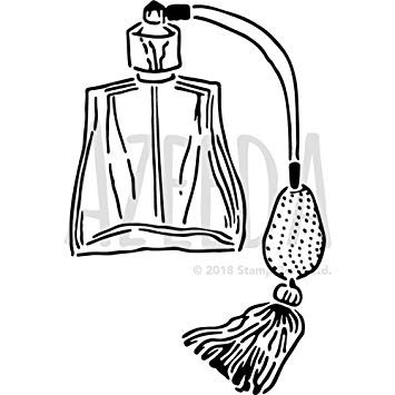 355x355 'perfume Bottle' Wall Stencil Template