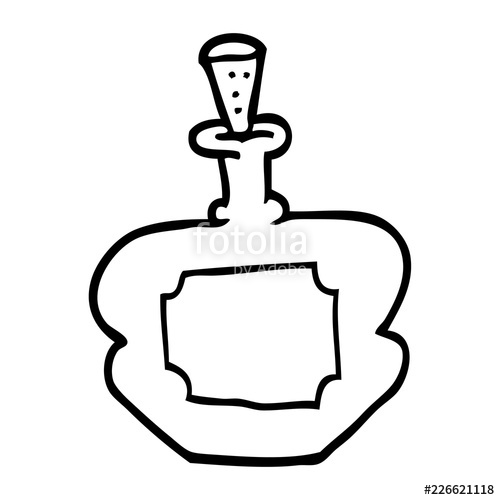 500x500 Line Drawing Cartoon Perfume Bottle Stock Image And Royalty Free