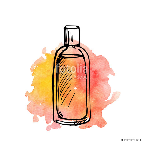 500x500 Vector Drawing Perfume Bottle Stock Image And Royalty Free Vector