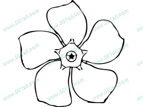 500x375 periwinkle flower art top view clip art vector graphics images