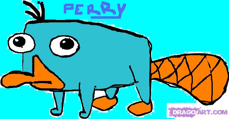 747x388 How To Draw Perry The Platypus From Phineas And Ferb Step