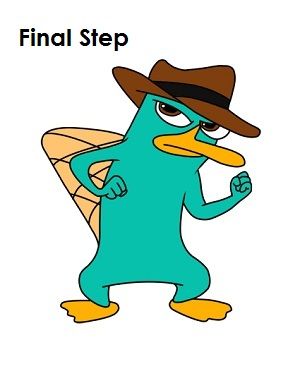 300x388 Draw Perry The Platypus Final Step Things To Draw