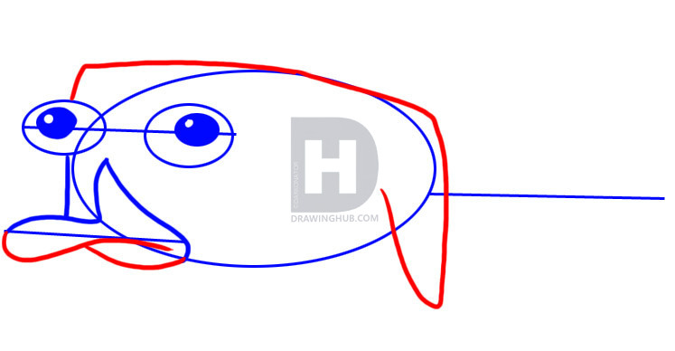 747x388 How To Draw Perry The Platypus From Phineas And Ferb, Step