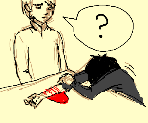 300x250 Person Questions Crying Emo Bloody Wrist