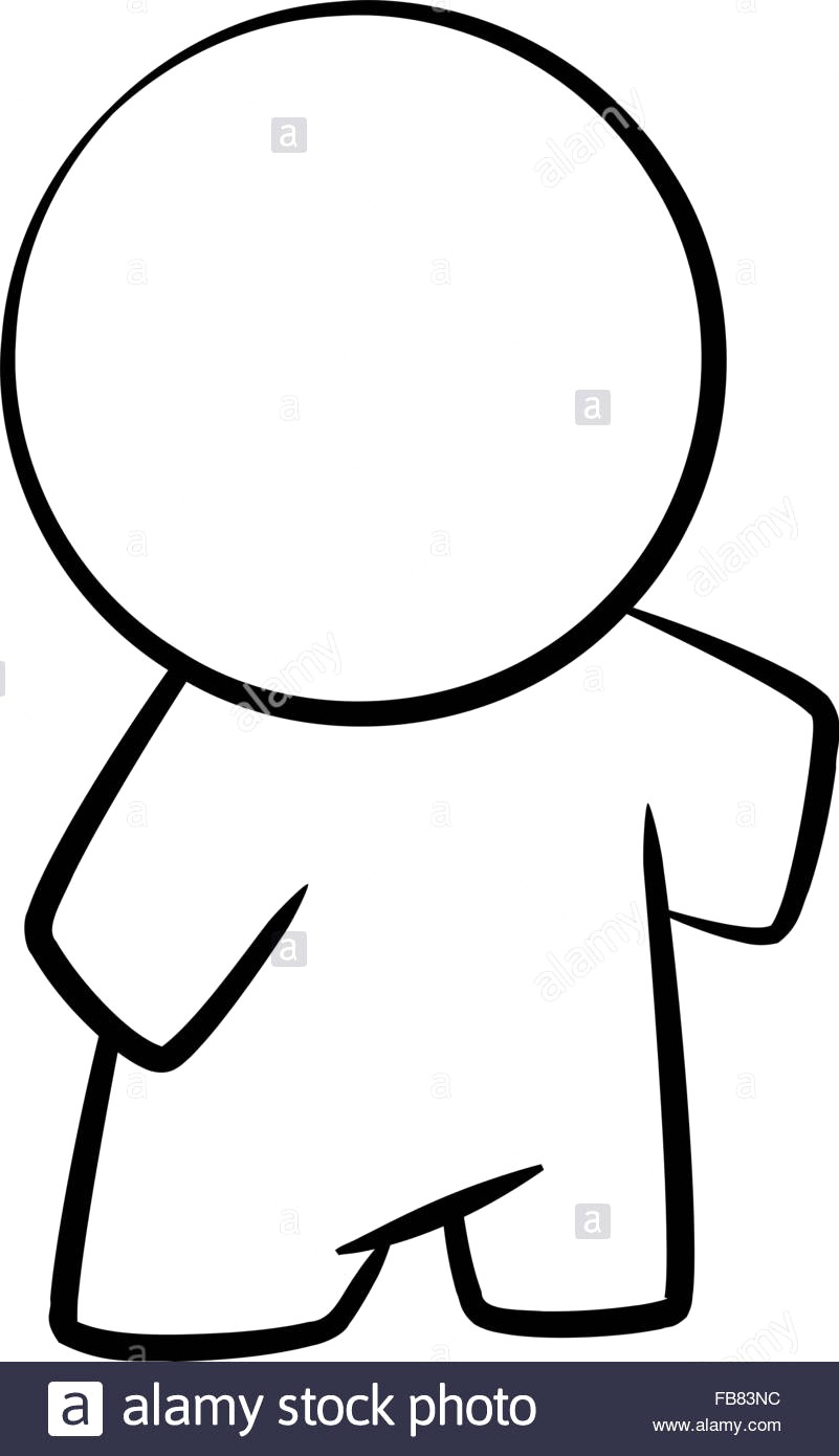 801x1390 Line Drawing Of A Simple Cartoon Person