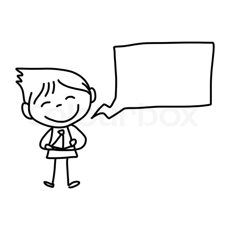 800x800 Hand Drawing Cartoon Character Happy Stock Vector Colourbox