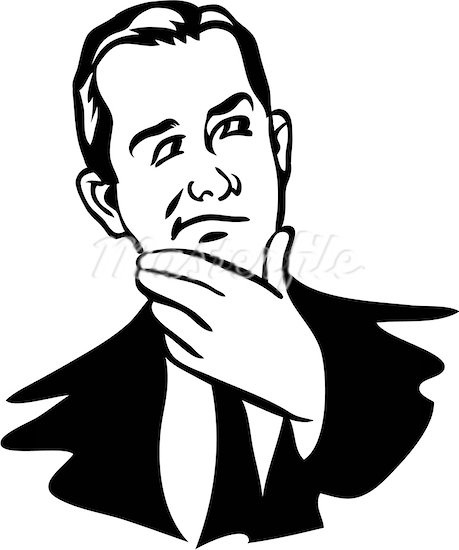 459x550 Free Drawing For Thinking Person, Download Free Clip Art, Free