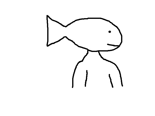 640x480 Draw A Person With A Fish As A Head