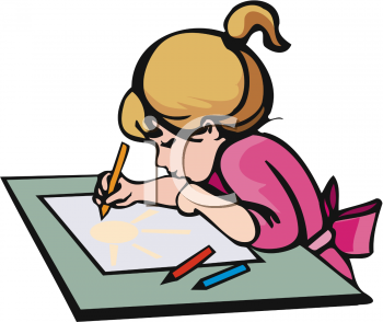350x294 Person Drawing A Picture Clipart