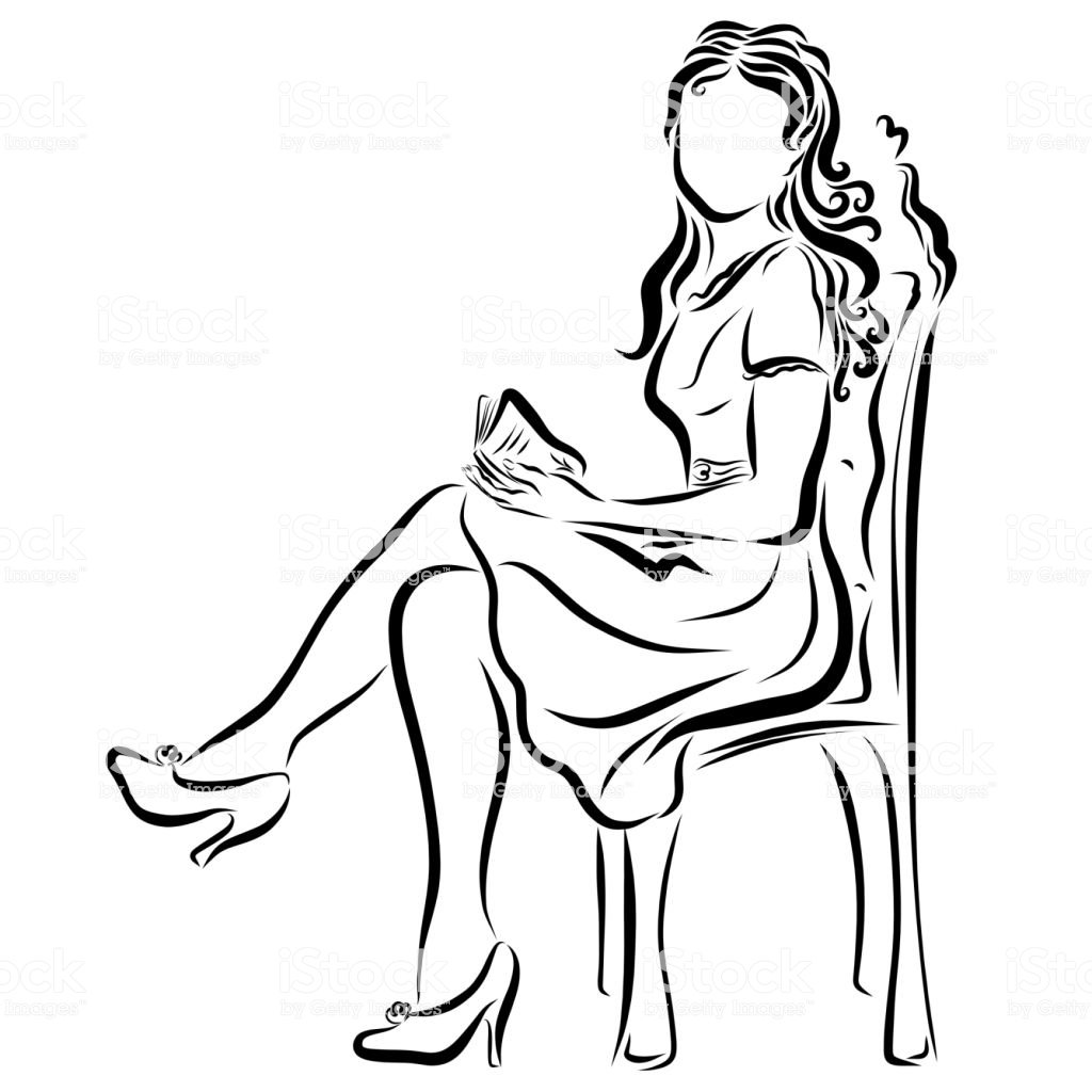 1024x1024 Collection Of 'person Sitting Drawing' Download More Than