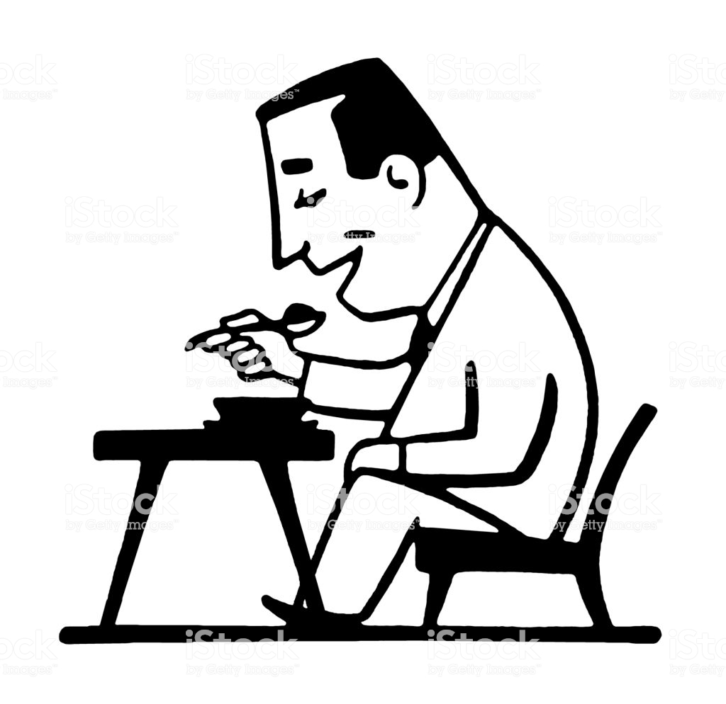 1024x994 Collection Of 'person Eating Drawing' Download More Than