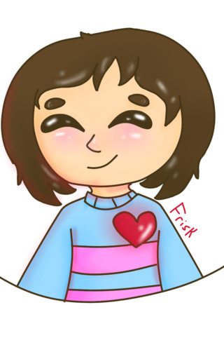320x482 Slaps Down Drawing Here's Some Frisk Art Person But It Doesn