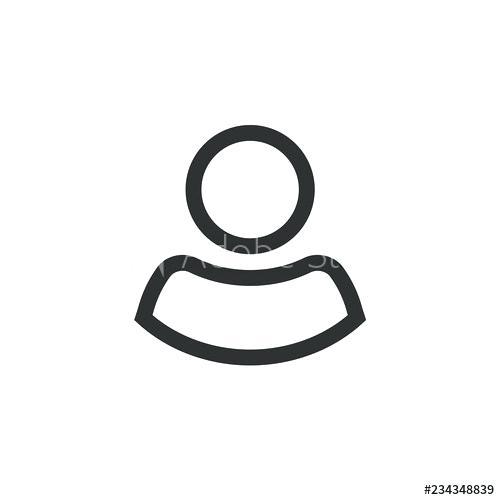 500x500 outline person user icon vector line outline person symbol