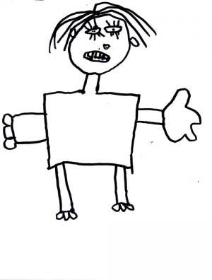 300x396 Person Outline Coloring