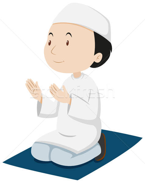 475x600 Muslim Man Praying On The Mat Vector Illustration Daniel Cole