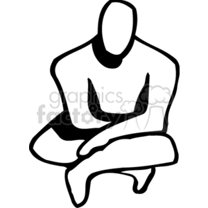 Person Sitting Drawing