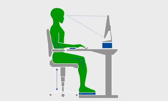 580x349 ergonomic office calculate optimal height of the desk + chair