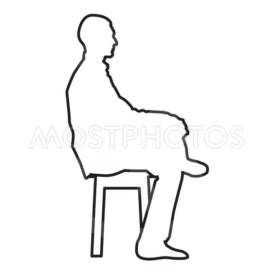 563x563 Man Sitting Pose Young Man Av Serhii Borodin