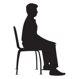 256x256 People Sitting In Chairs Silhouettes
