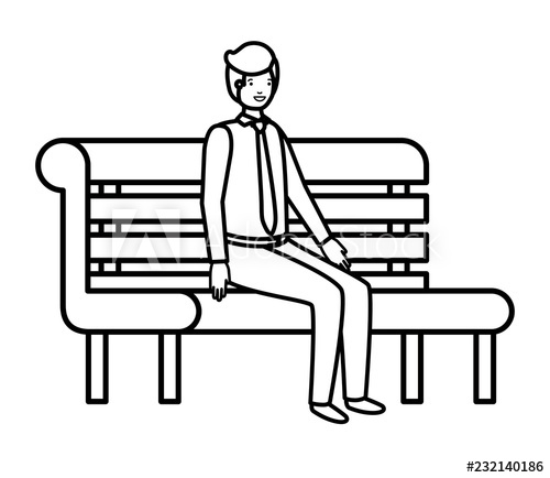 500x434 Businessman Sitting In Park Chair Avatar Character