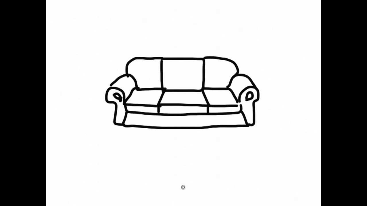 1280x720 Ipad Draw A Simple Cartoon Sofa