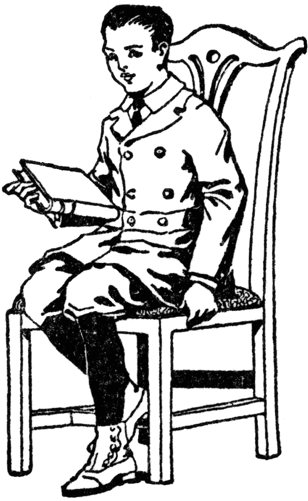 629x1024 Boy Sitting In Chair With Book Illustration Reading Pictures
