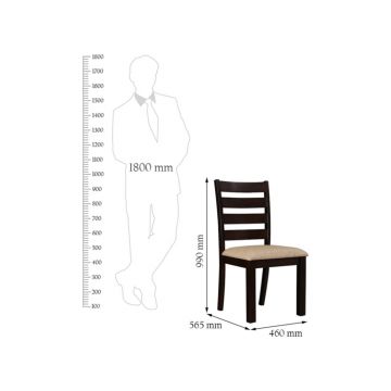 360x360 Buy Bahubali Rubber Wood Dining Chair Set Of Two In Walnut Colour