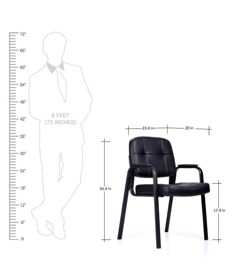 800x880 Buy Diego Low Back Chair In Black Colour