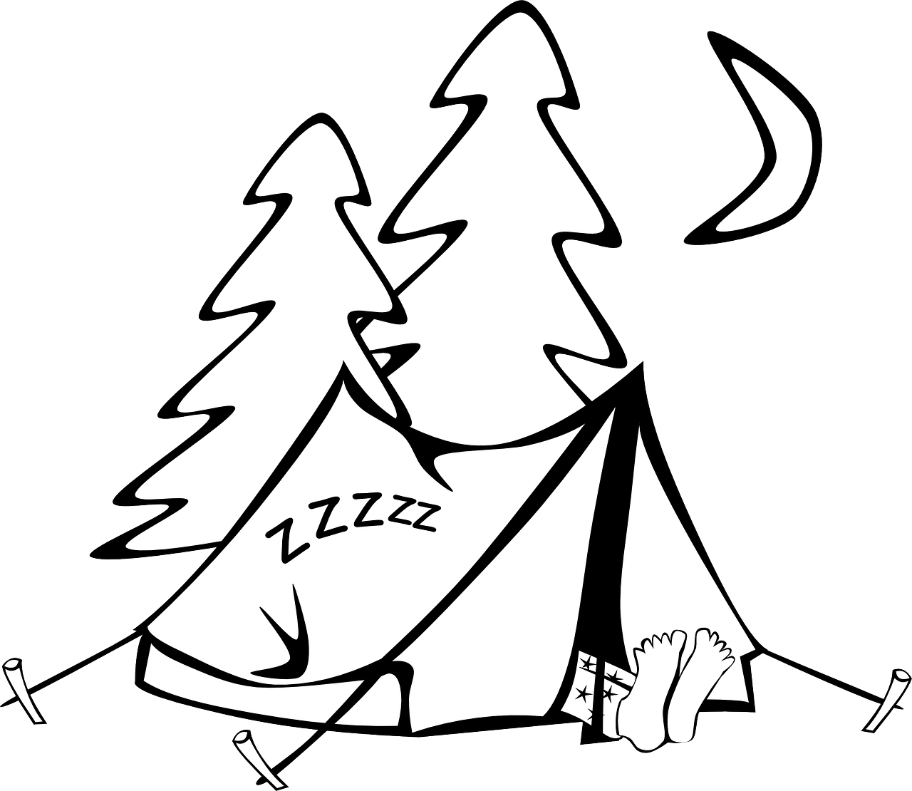1280x1110 Camping, Person, Sleeping, Camper, Tenting