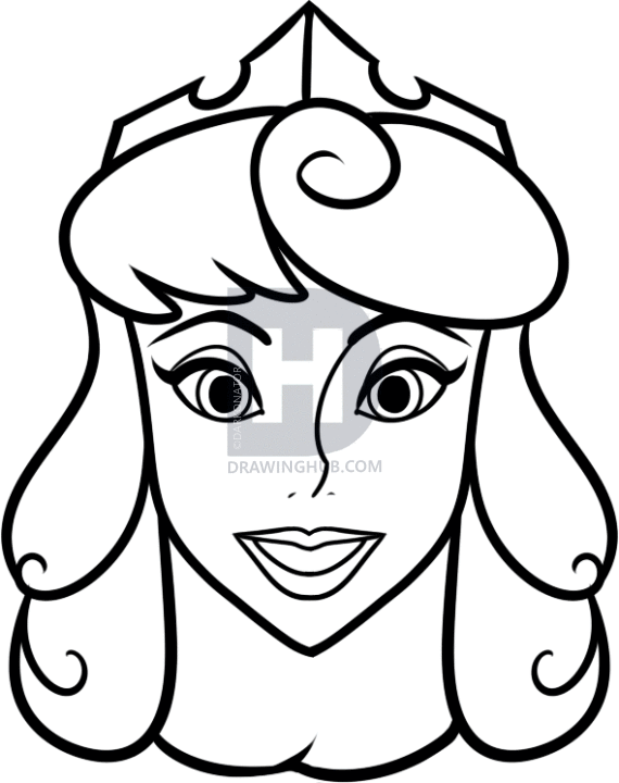 570x720 How To Draw Sleeping Beauty Easy, Step