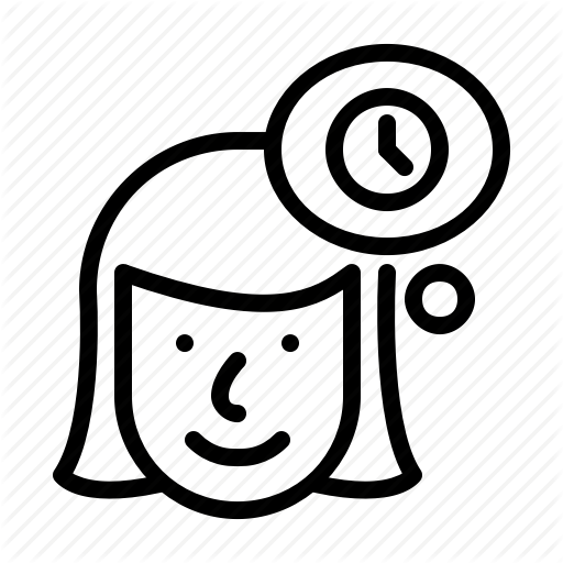 512x512 Face, Girl, Idea, Person, Thinking, Time, Woman Icon