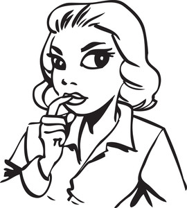 270x300 Illustration Of A Girl Thinking And Dreaming On White Royalty Free