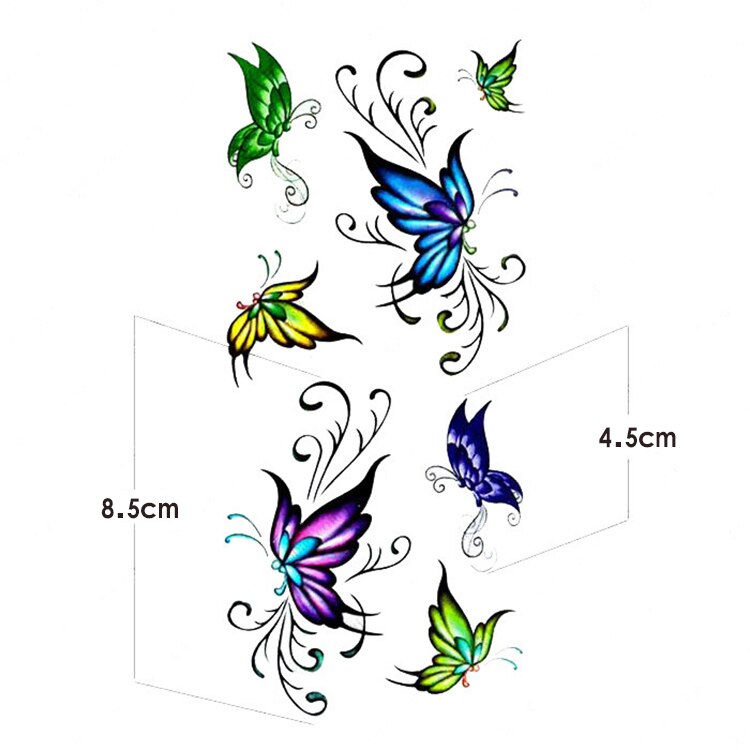 750x750 Fashion Personality Waterproof Tattoo Stickers Beautiful Girl Blue