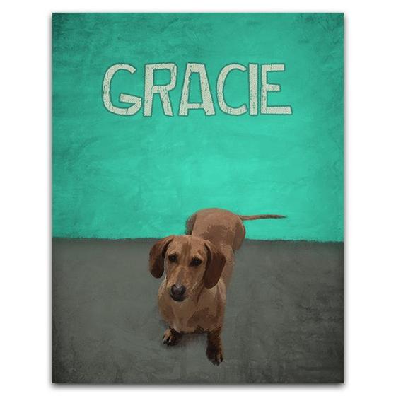 560x560 Canvas Animal Art Pencil Pet Portraits Personalized Framed Art