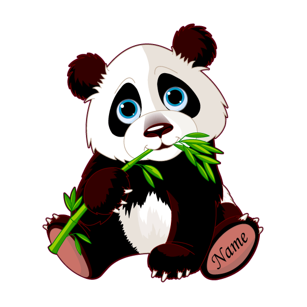 600x600 Personalized Cute Panda Decal