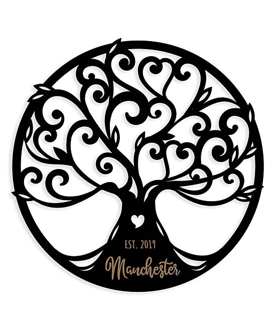 548x658 Personalized Planet Black Family Tree Personalized Wall Plaque