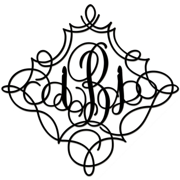 351x351 seville monogram sign personalized monogram wall sign