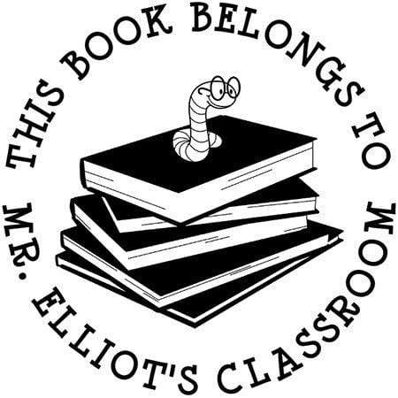 450x450 This Book Belongs To Teacher Stamp