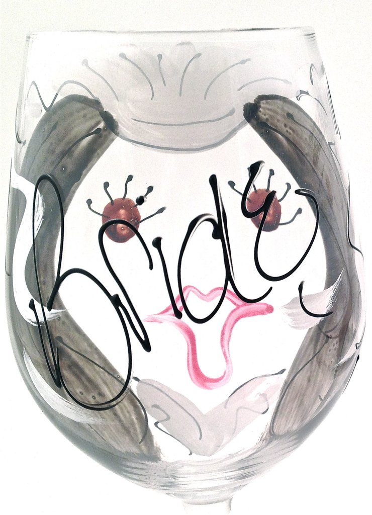 740x1024 Wedding Bride Personalized Leslie Hand Painted Glass