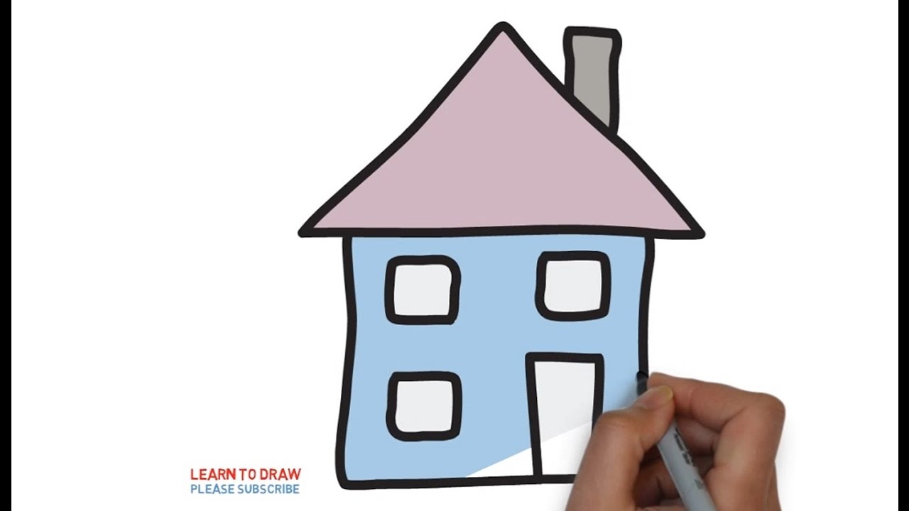 1280x720 Easy Step For Kids How To Draw A Simple House
